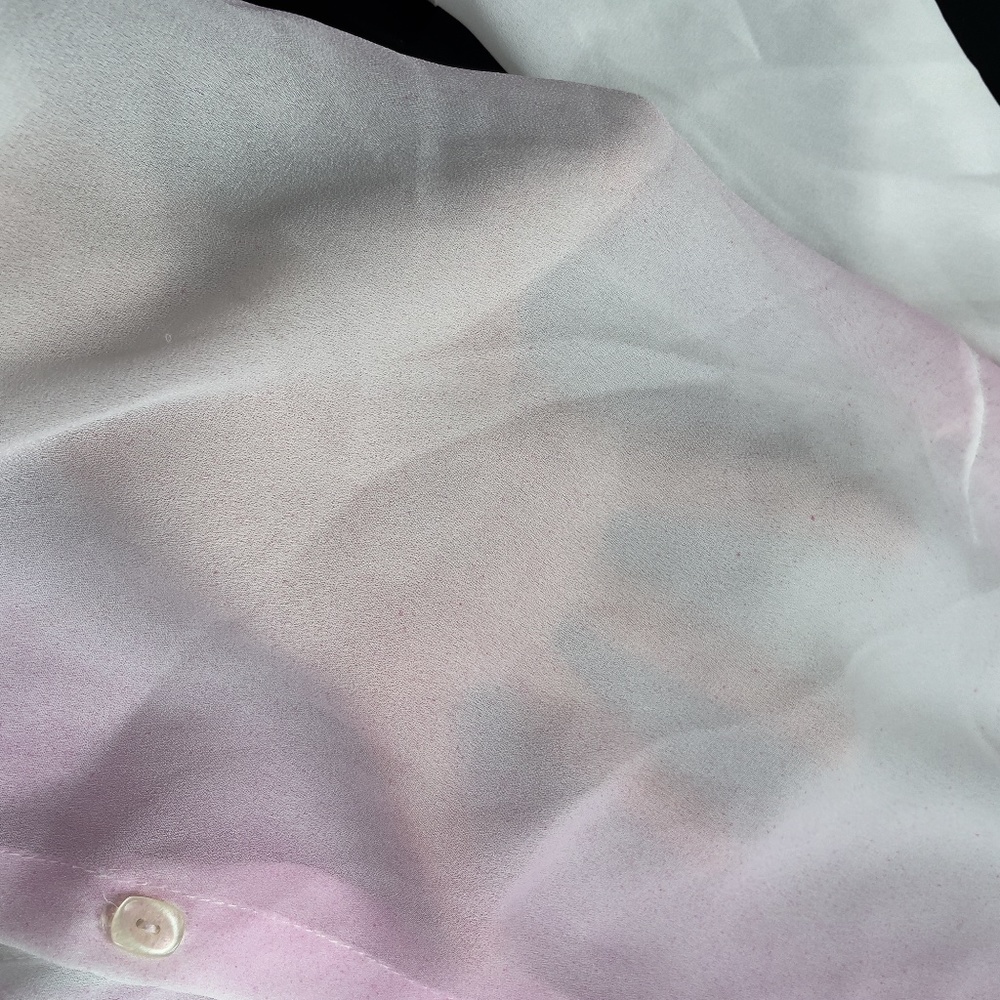 Custom Sheer White Button Up Blouse - image 4